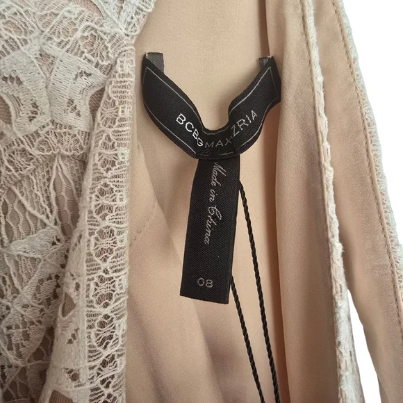 NWT BCBG MaxAzria Off White Leighann Lace Elegant Lace Women’s Dress - Picture 4 of 6